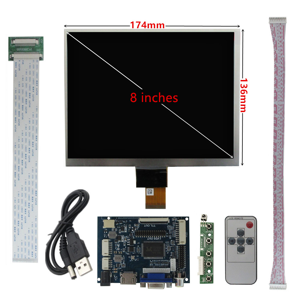 Tablet Pc Accessories - 8-дюймовый IPS-монитор 1024*768, ЖК-дисплей, плата управления